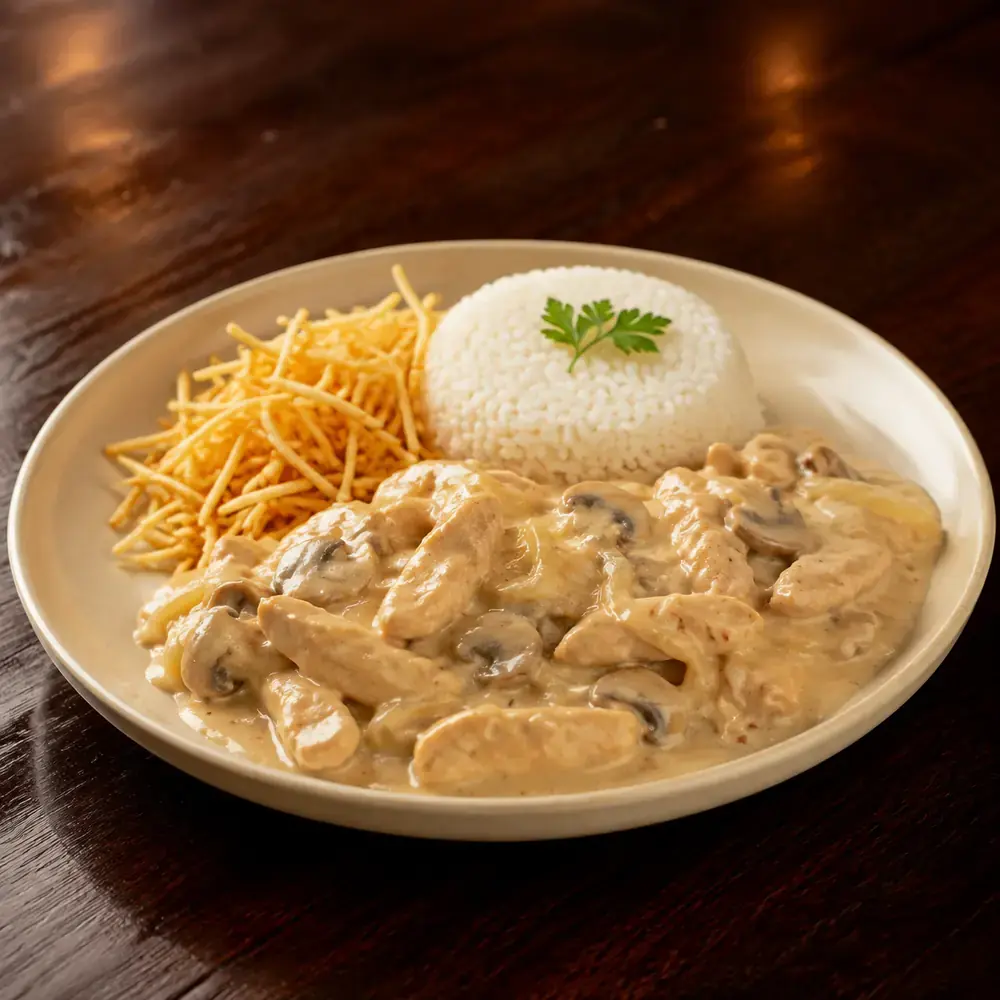 Strogonoff de pollo