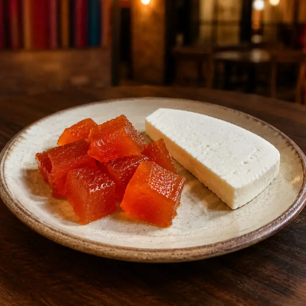 Dulce de mamón con queso