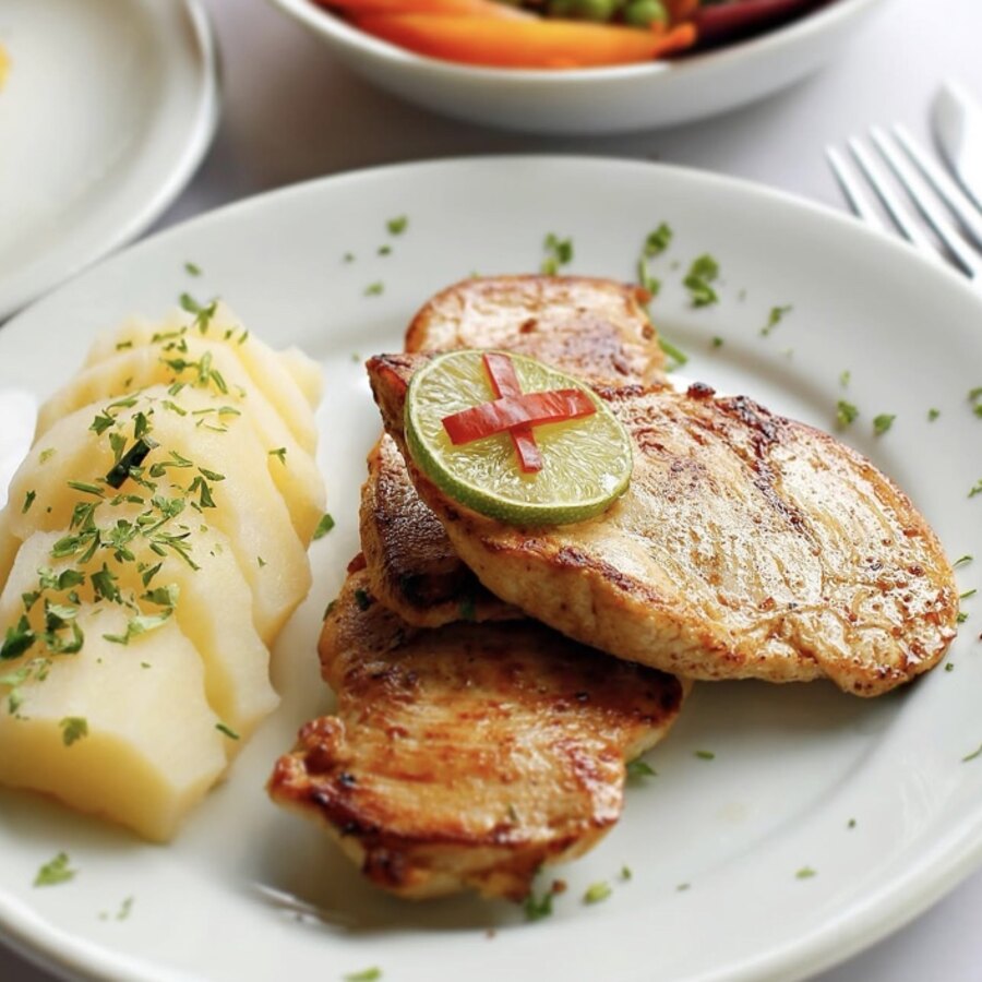 Pollo grillé al limón