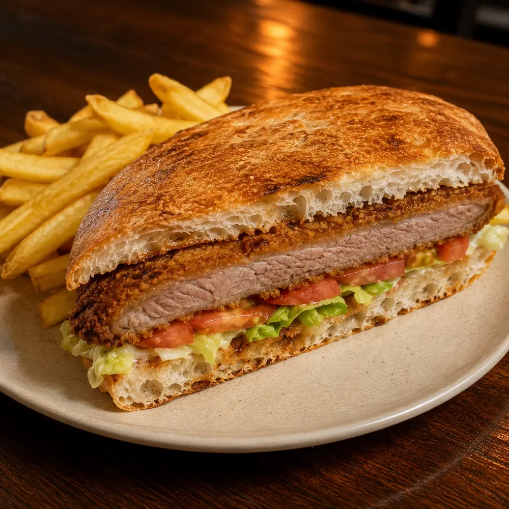 Sándwich de lomito milanesa