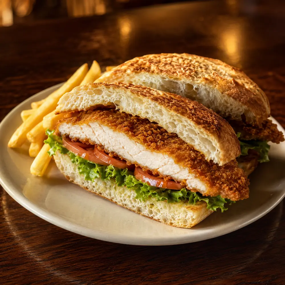 Sándwich de pollo milanesa