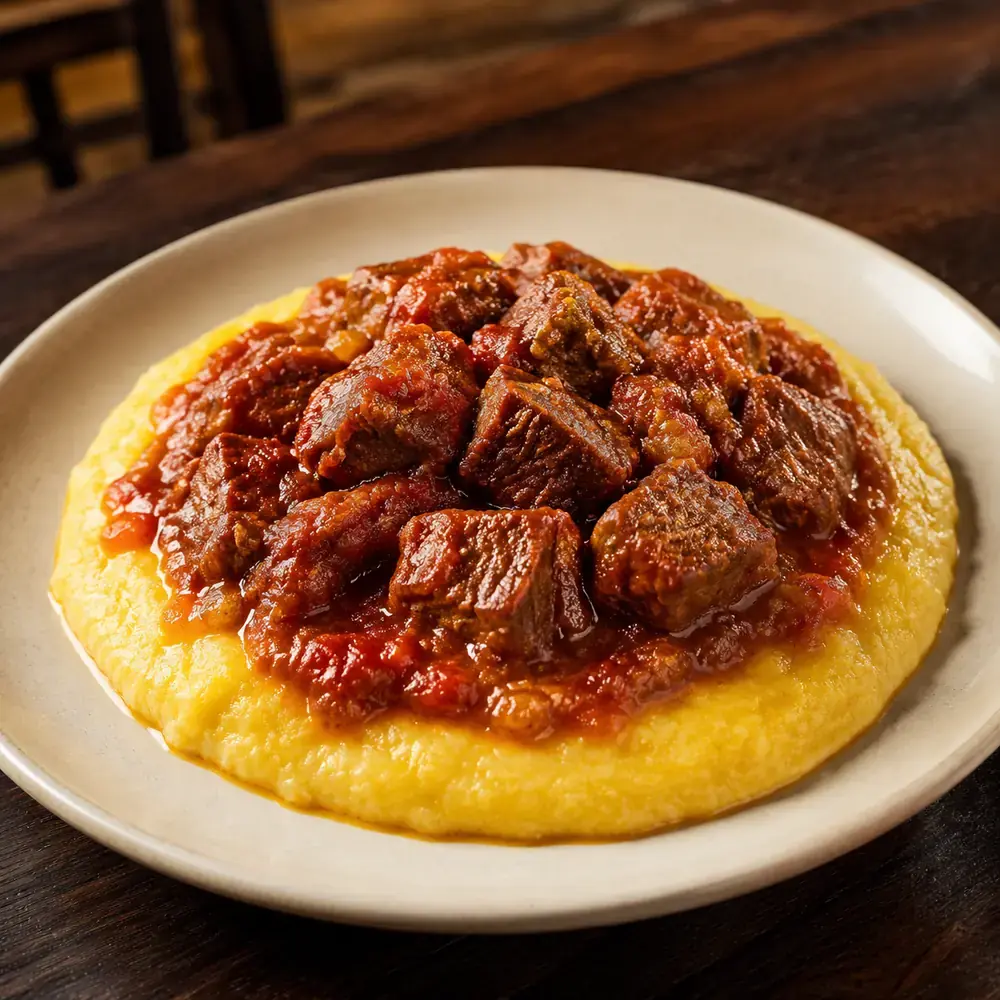 Polenta con colita de cuadril
